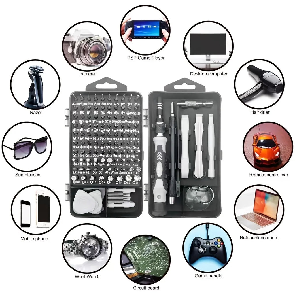 115In1 Screwdriver Bit Set, High Hardness, Special Bits for Electric Drill/Screwdriver, Universal Repair Kit for Electronics DIY