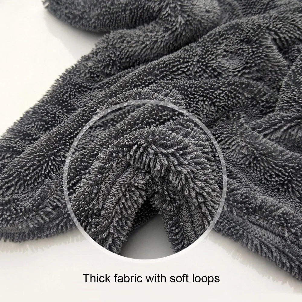 CDWTS 60*90 1200GSM Microfiber Twist Car Wash Towel Professional Super Soft Cleaning Drying Cloth Towels for Car Detailing
