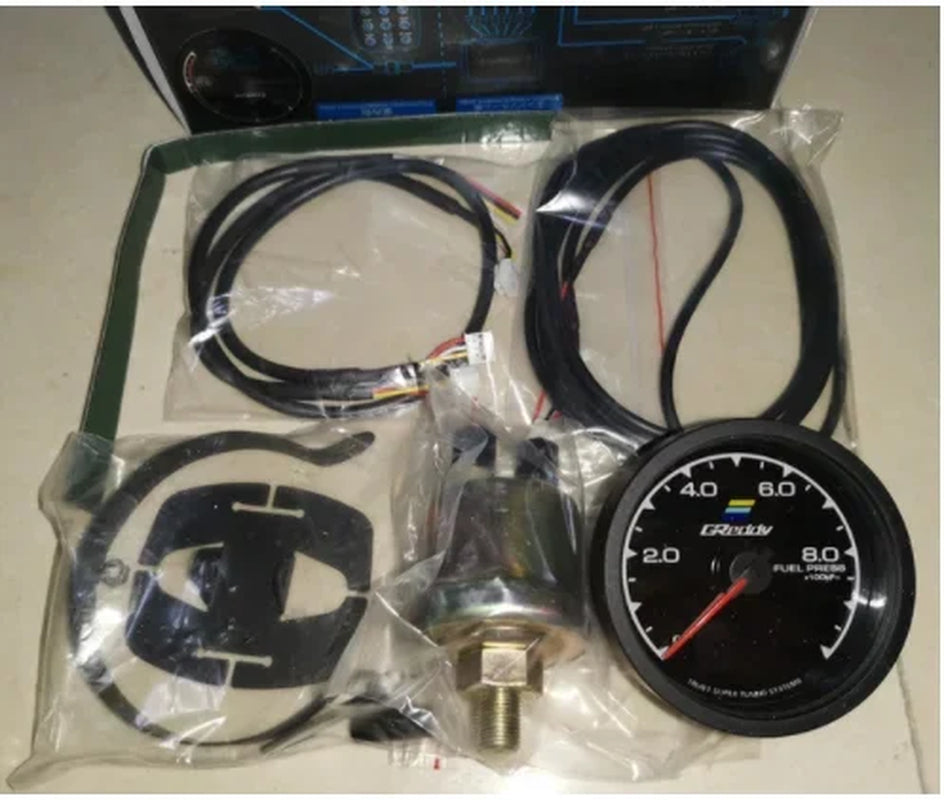 Greddi Boost Gauge 62Mm 2.5 Inch 7 Colors LCD Display Turbo Oil Pressure RPM Water Temp Tachometer Racing Meter with Sensor