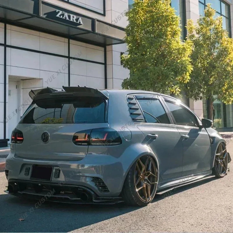 For VW Golf MK6 GTI R20 MK7 GTI R-Line MK8 TDI TSI Rear Spoiler Wings AK Style Rear Trunk Roof Lip Spoiler Splitter Body Kit