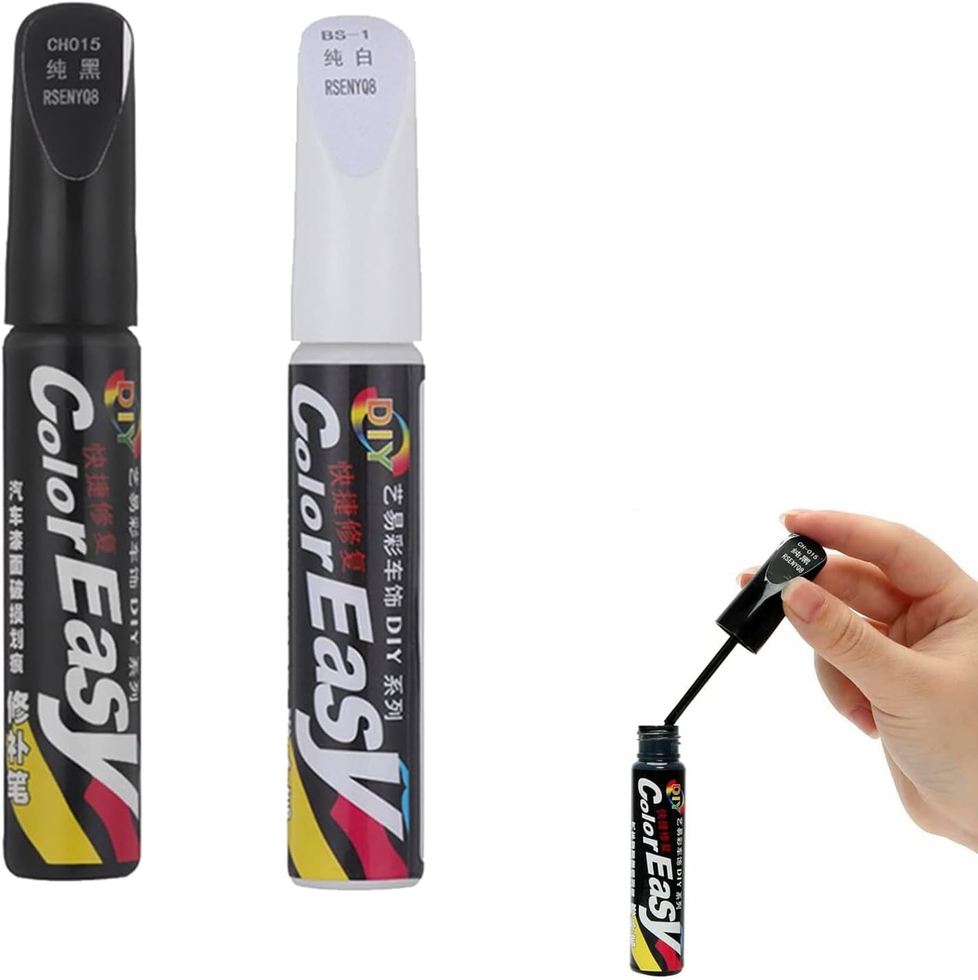 Bolígrafo Reparador Arañazos Coche,Bolígrafo Retoque Coche,Rotulador Arañazos Coche,Rotulador Retoque Pintura Coche,Pluma De Retoque Del Coche,Rotulador Reparación Arañazos Coche,Negro Y Blanco