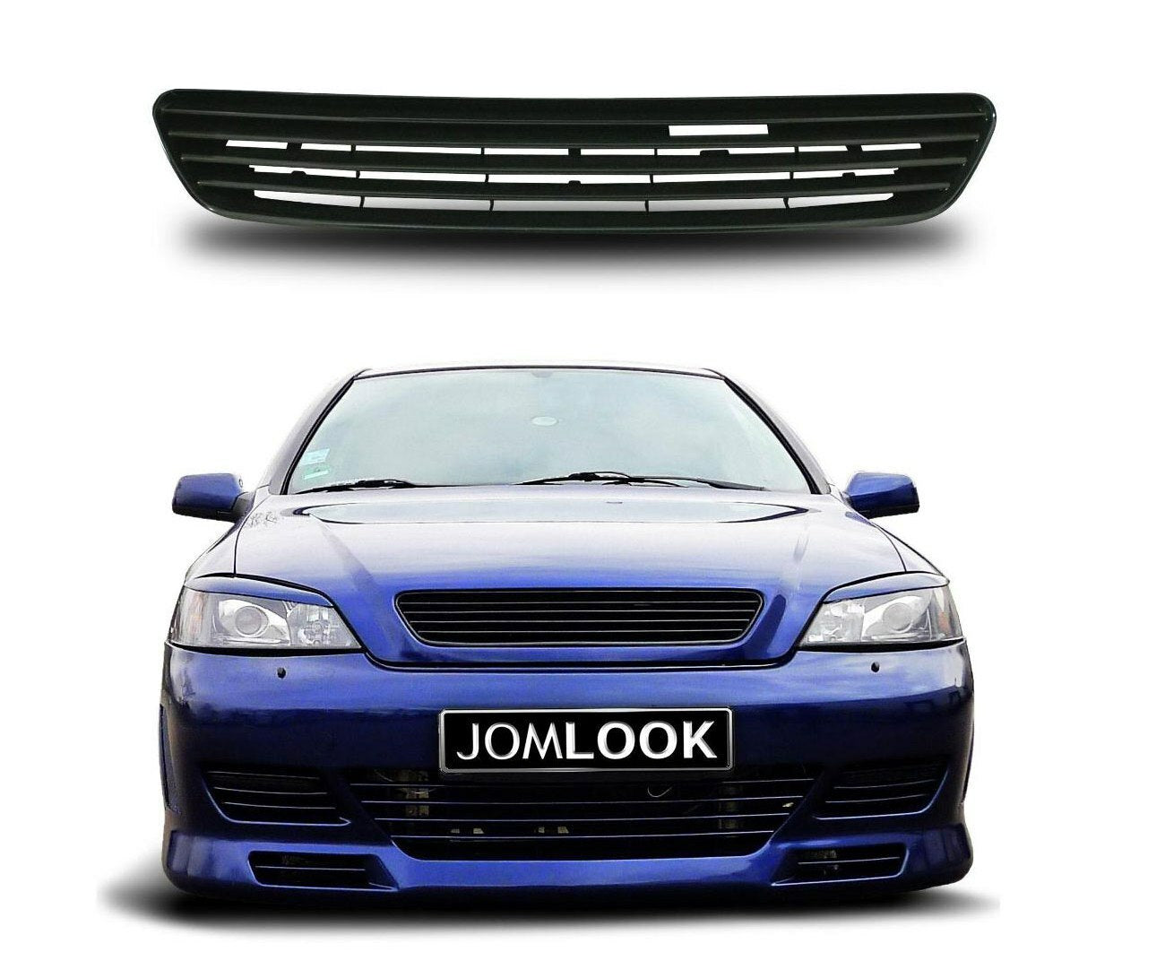 Para Opel Astra G Parrilla Deportiva Rejilla Frontal Sin Emblema Negra