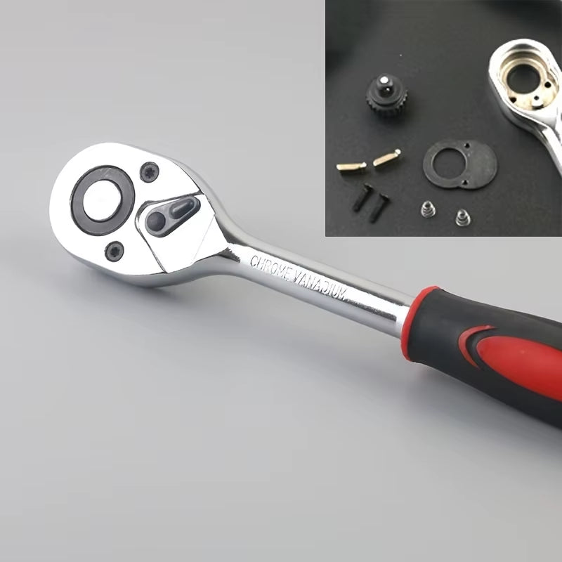 46Pcs Car Repair Tool Kit Ratchet Torque Wrench Spanner Screwdriver Socket Set Combo Tools Kit Bicycle Auto Repairing Tool Mech
