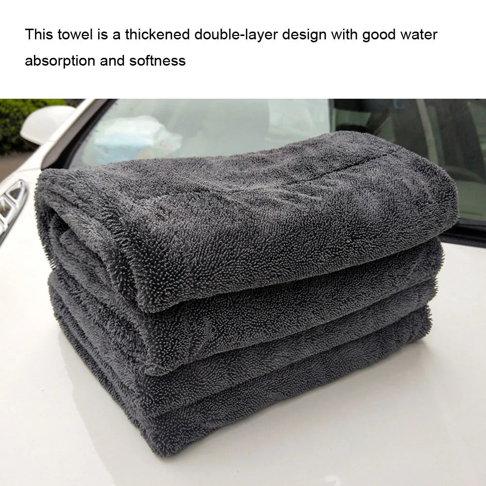CDWTS 60*90 1200GSM Microfiber Twist Car Wash Towel Professional Super Soft Cleaning Drying Cloth Towels for Car Detailing