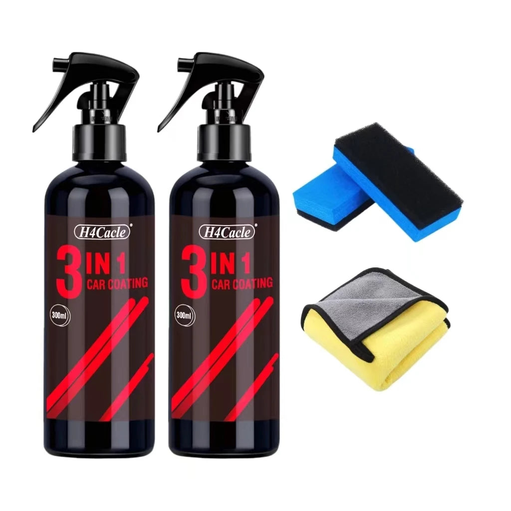 3 in 1 High Protection Quick Ceramic Coating Nano Spray Car Coating Wax Polishing Spray Plastic Refresh Fast Fine Scratch Repair