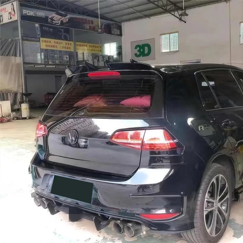 For VW Golf MK6 GTI R20 MK7 GTI R-Line MK8 TDI TSI Rear Spoiler Wings AK Style Rear Trunk Roof Lip Spoiler Splitter Body Kit