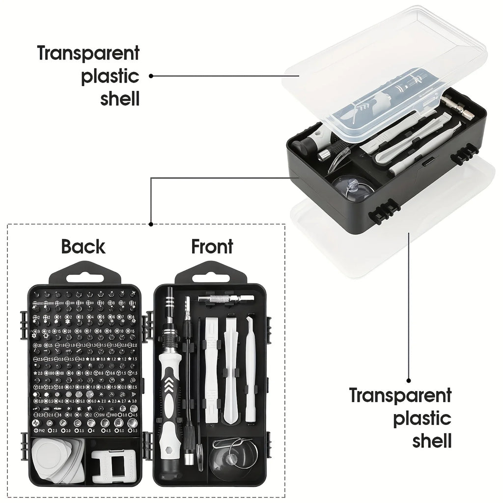 115In1 Screwdriver Bit Set, High Hardness, Special Bits for Electric Drill/Screwdriver, Universal Repair Kit for Electronics DIY