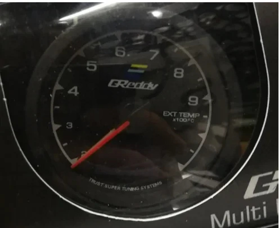 Greddi Boost Gauge 62Mm 2.5 Inch 7 Colors LCD Display Turbo Oil Pressure RPM Water Temp Tachometer Racing Meter with Sensor