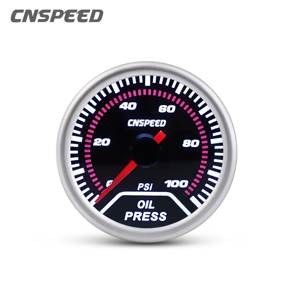2" 52Mm New Car Turbo Boost Gauge Bar Psi Water Temperature Gauge Sensor Oil Temp Oil Press Meter Voltmeter Tachometer / Holder