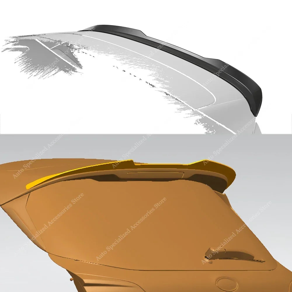 Gloss Black Rear Spoiler Wing for Ford Fiesta MK8 B479 1.1 1.5 S/S 2018-2024 Standard Rear Spoiler Caps Tail Wing Bodykit Tuning