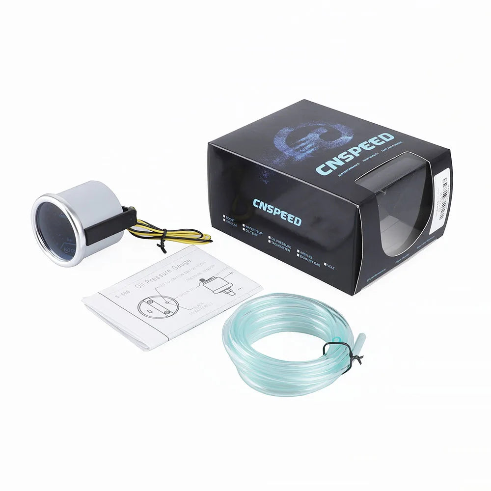 2" 52Mm New Car Turbo Boost Gauge Bar Psi Water Temperature Gauge Sensor Oil Temp Oil Press Meter Voltmeter Tachometer / Holder